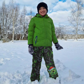 SOFTSHELLOVÉ DĚTSKÉ KALHOTY (YETI) - WINTER PIXEL VZ.2