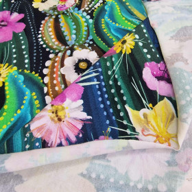 Kvetoucí kaktusy - single jersey