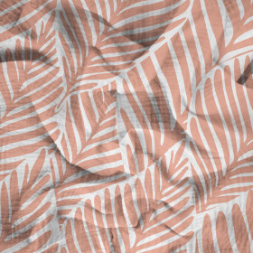 LEAVES WZ. 2 (morelowy) - Mušelín bavlněný