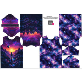 2-PACK - DĚTSKÉ TRIČKO - NEON GALAXY - Sada šití