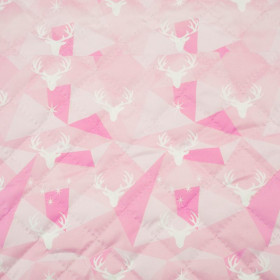 JELENI (adventure) / růžový - prošívaná nylonová tkanina