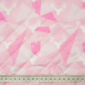 JELENI (adventure) / růžový - prošívaná nylonová tkanina
