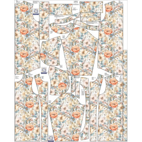 DÁMSKÁ BUNDA PARKA (ANNA) - PASTEL FLOWERS WZ.15 - softshell