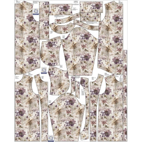 DÁMSKÁ BUNDA PARKA (ANNA) - PASTEL FLOWERS WZ.2 - softshell