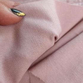 Lněná tkanina s elastanem - Růžově křemenný 