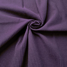DIY sada – Dětské tričko z bavlněného úpletu RIB JERSEY - PLUM