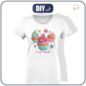 DÁMSKÉ TRIČKO - SWEETS vz.6 - sada šití 