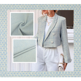 Blue tweed fabric (Chanel)