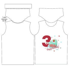 DĚTSKÉ TRIČKO - 3. NAROZENINY / DORT - single jersey