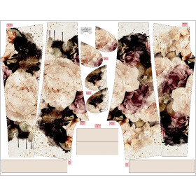 Dámské joggery (NOEMI) - WATERCOLOR FLOWERS WZ. 4 - Sada šití