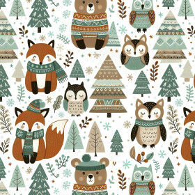 WINTER ANIMALS WZ.1 - Jersey wiskozowy