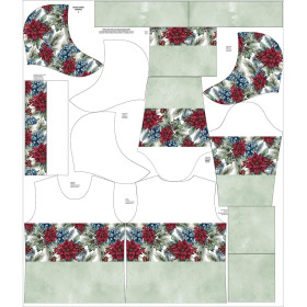 UNISEX HYDROFOBNÍ MIKINA UNISEX - WINTER FLOWERS VZ. 14 - Sada šití