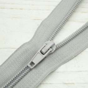 Spirálový zip 70cm dělitelný - světlošedivý