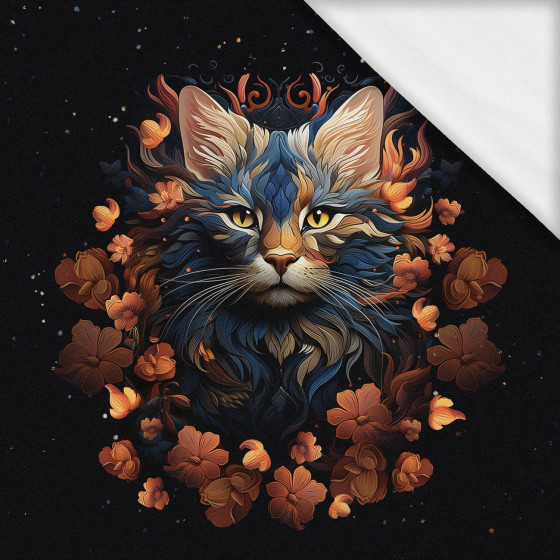 ANIMALS MANDALA wz.3 - panel (60cm x 50cm)- single jersey s elastanem ITY