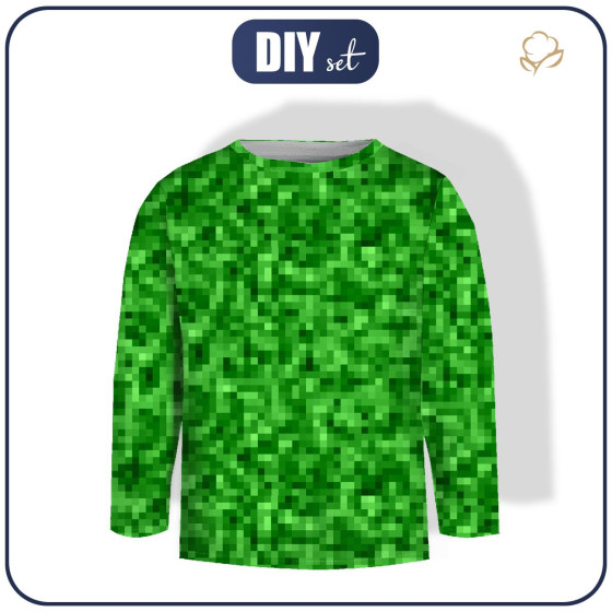 LONGSLEEVE - PIXELY Vz. 2 (zelená) - single jersey