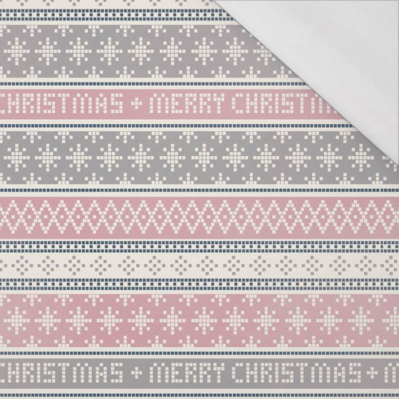 MERRY CHRISTMAS VZ. 1 (NORSKÉ VZORY) - organický úplet single jersey s elastanem 
