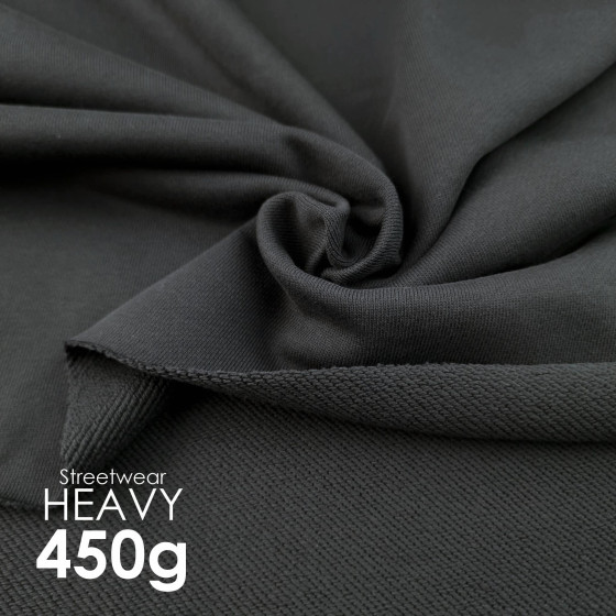 Diagonální teplákovina / HEAVY 450g - GRAPHIT