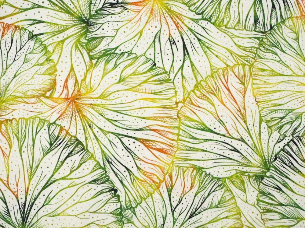 LIŚCIE LILII WODNYCH - Jersey wiskozowy WE210