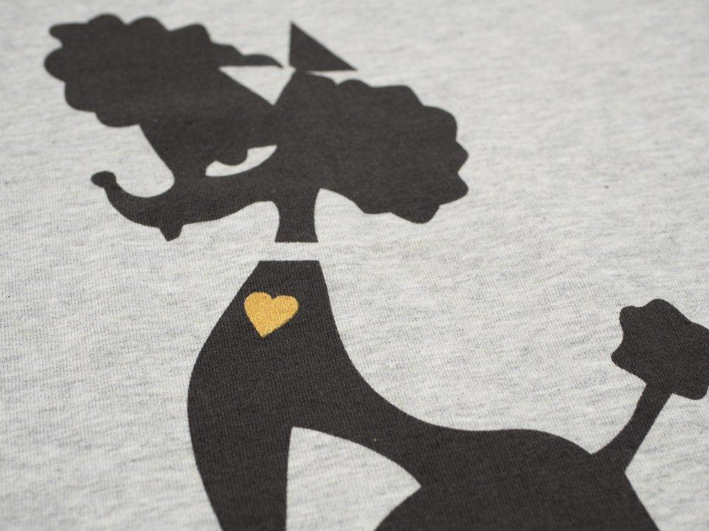 PUDEL "S" / melanż jasnoszary / MINIMAL - panel, dzianina pętelkowa PE240