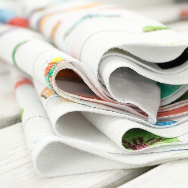 POJAZDY / biała - dresówka pętelkowa 