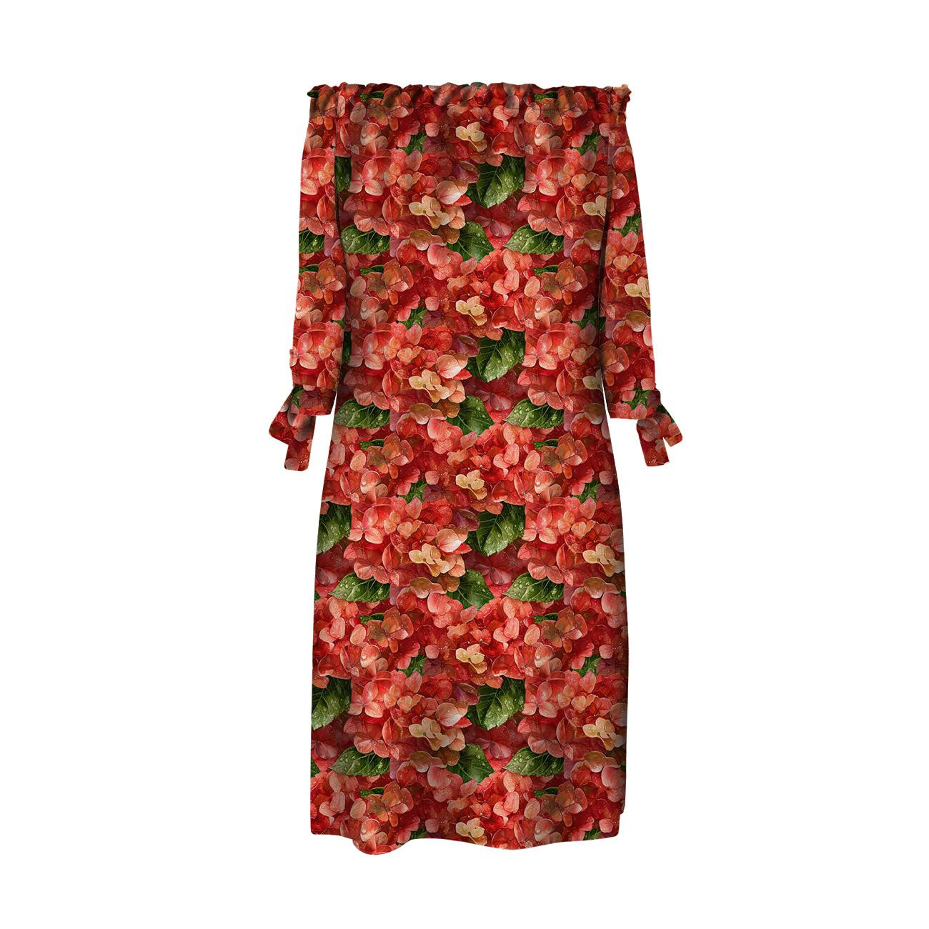 FLOWERS WZ.28 - lekka dzianina drapana