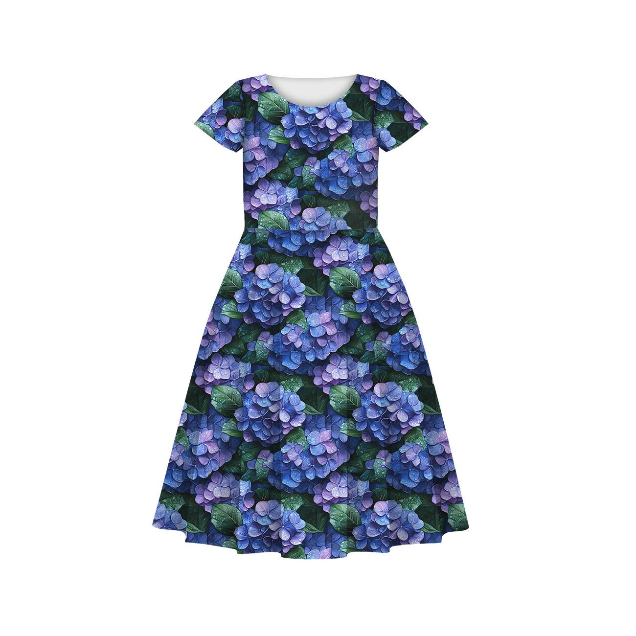 FLOWERS WZ.30 - dzianina pętelkowa z elastanem ITY