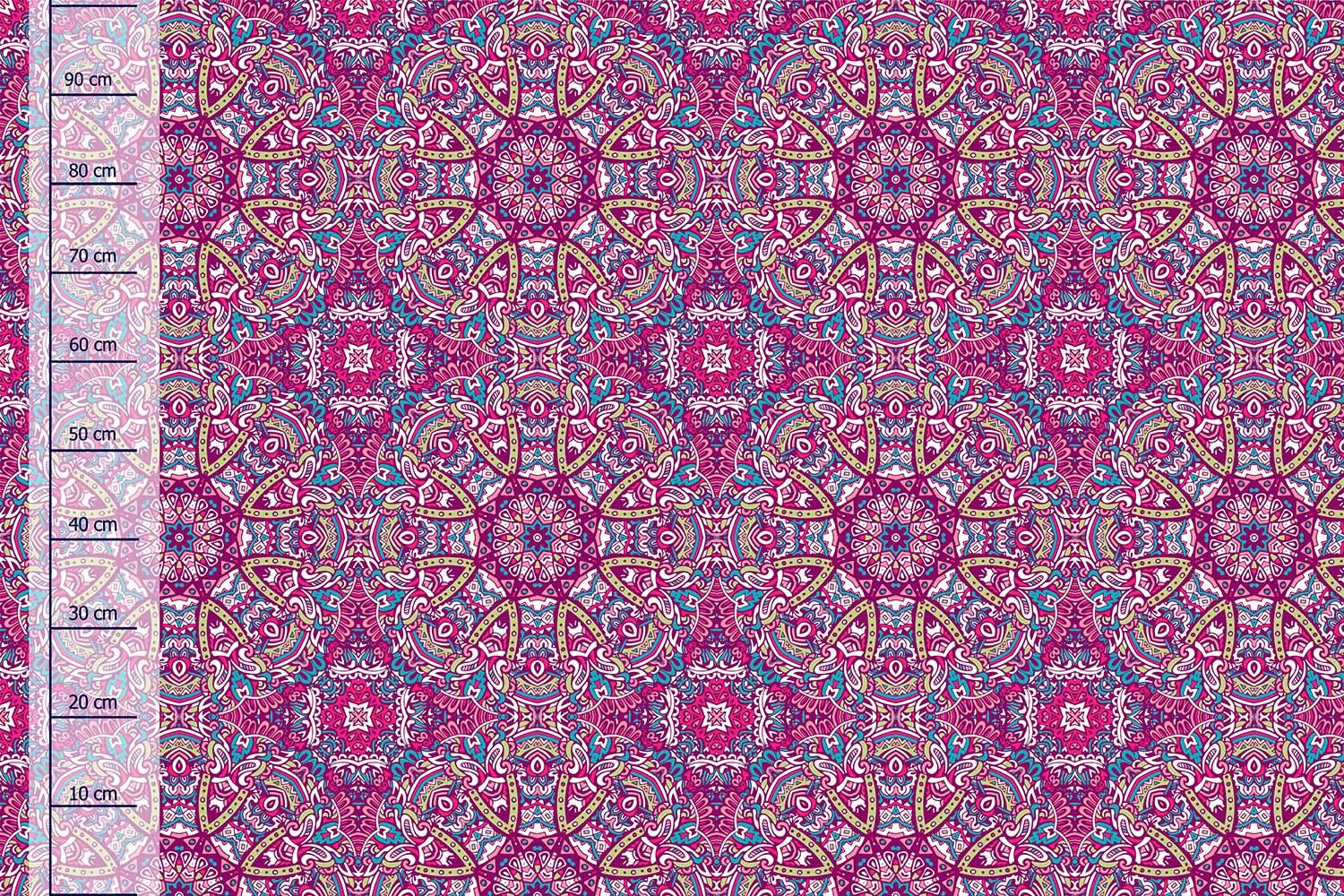 KOLOROWA MANDALA wz. 3 - Jersey wiskozowy