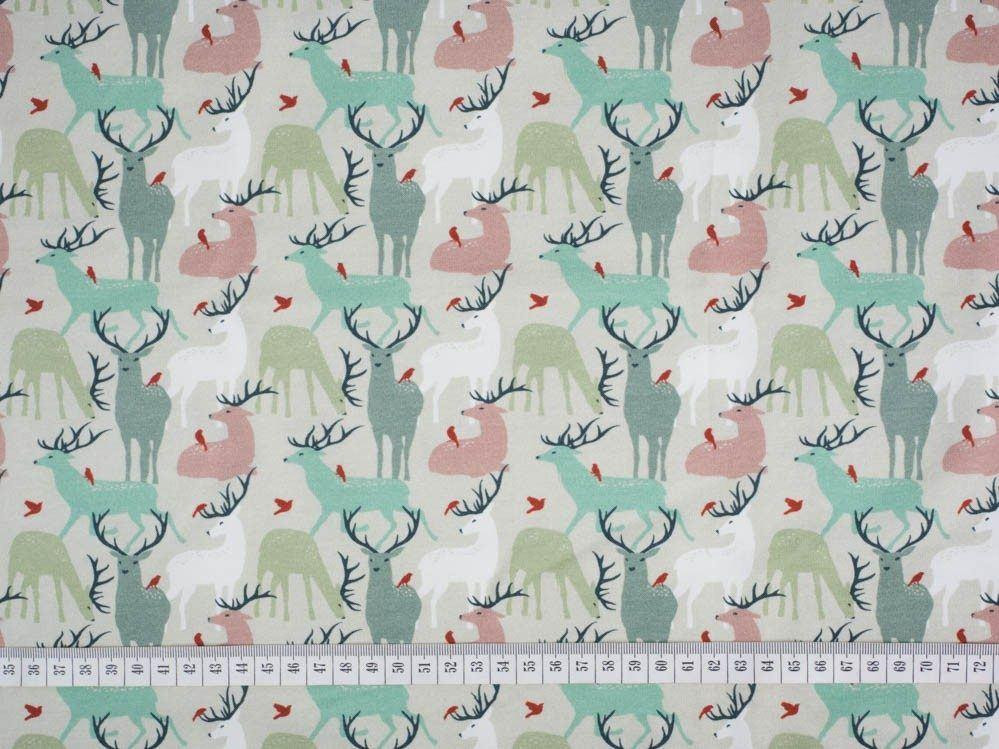 PASTELOWE JELENIE - Jersey wiskozowy WE210