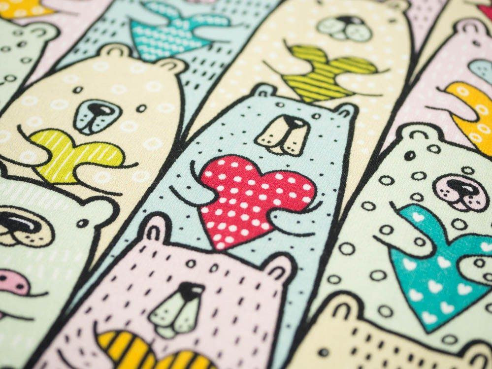 MISIE Z SERCAMI - single jersey z elastanem TE210