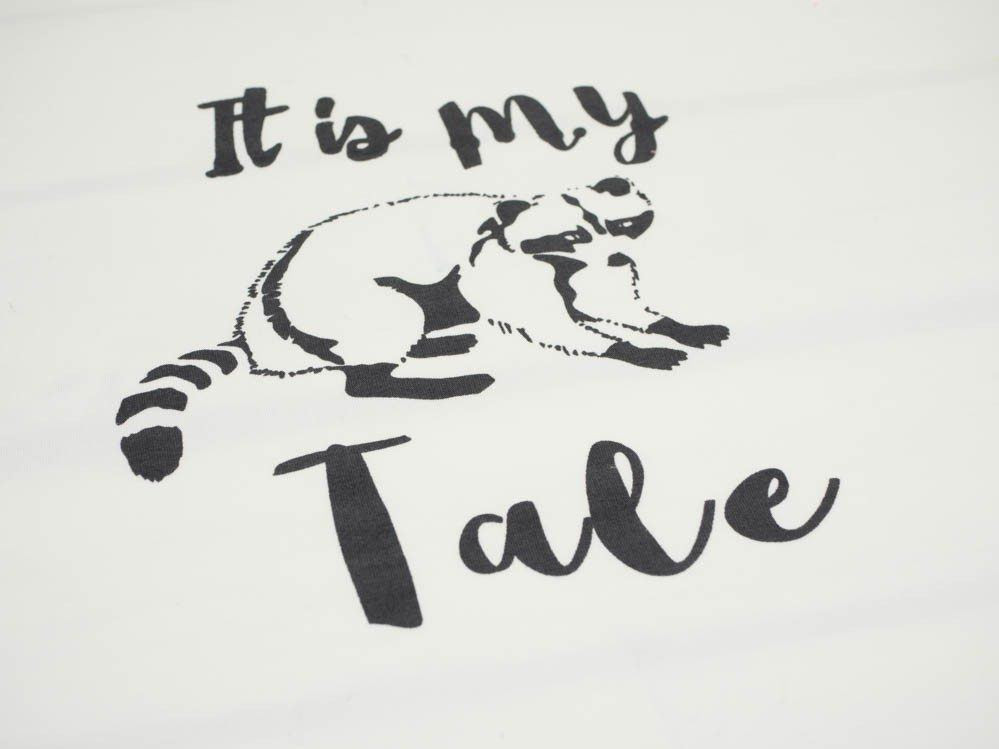 SZOP (Racoon Tale) / ecru - panel, dzianina pętelkowa PE240