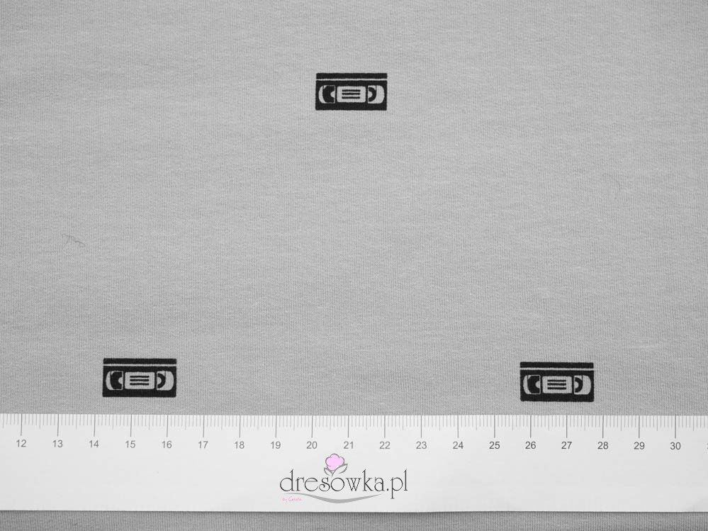 VHS (MINIMAL) / M-01 melanż jasnoszary - dzianina pętelkowa