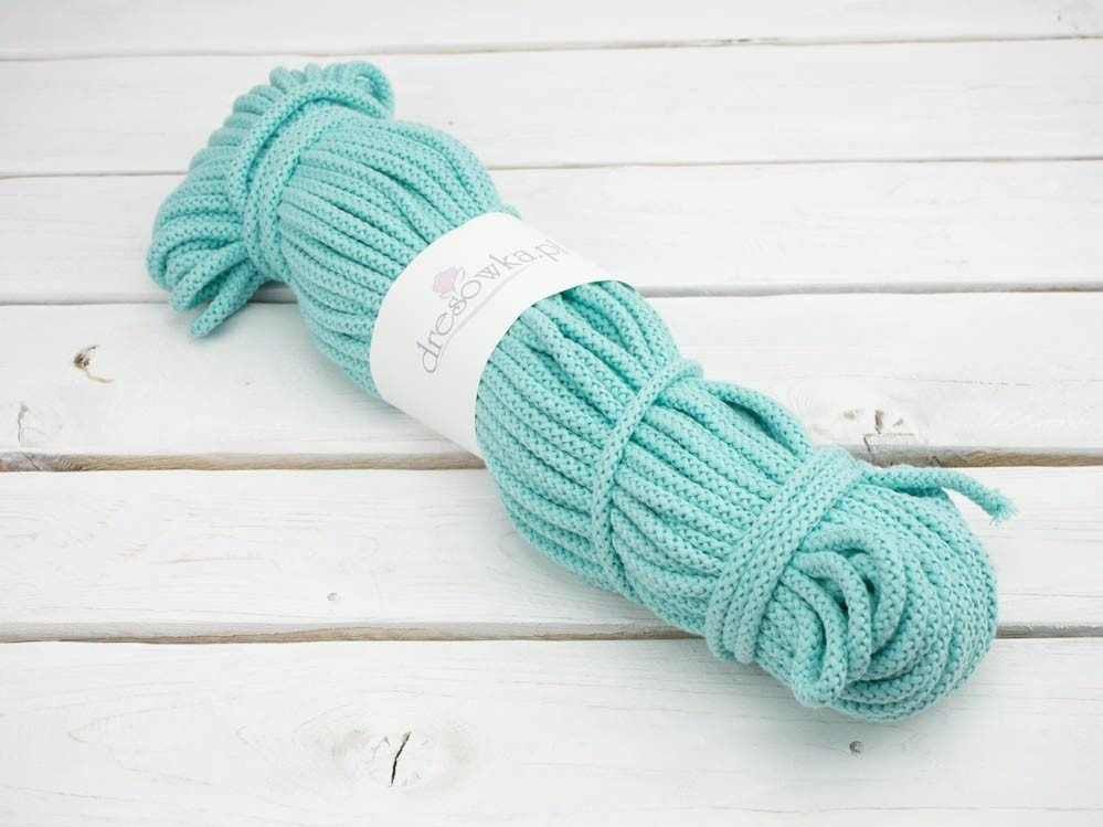 Sznurek  bawełniany  okrągły 8mm - MOTEK- MIĘTOWY