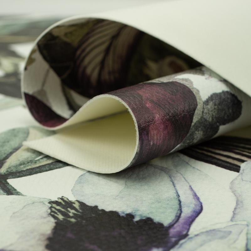 RAJSKIE KWIATY - gruba ekoskóra tłoczona