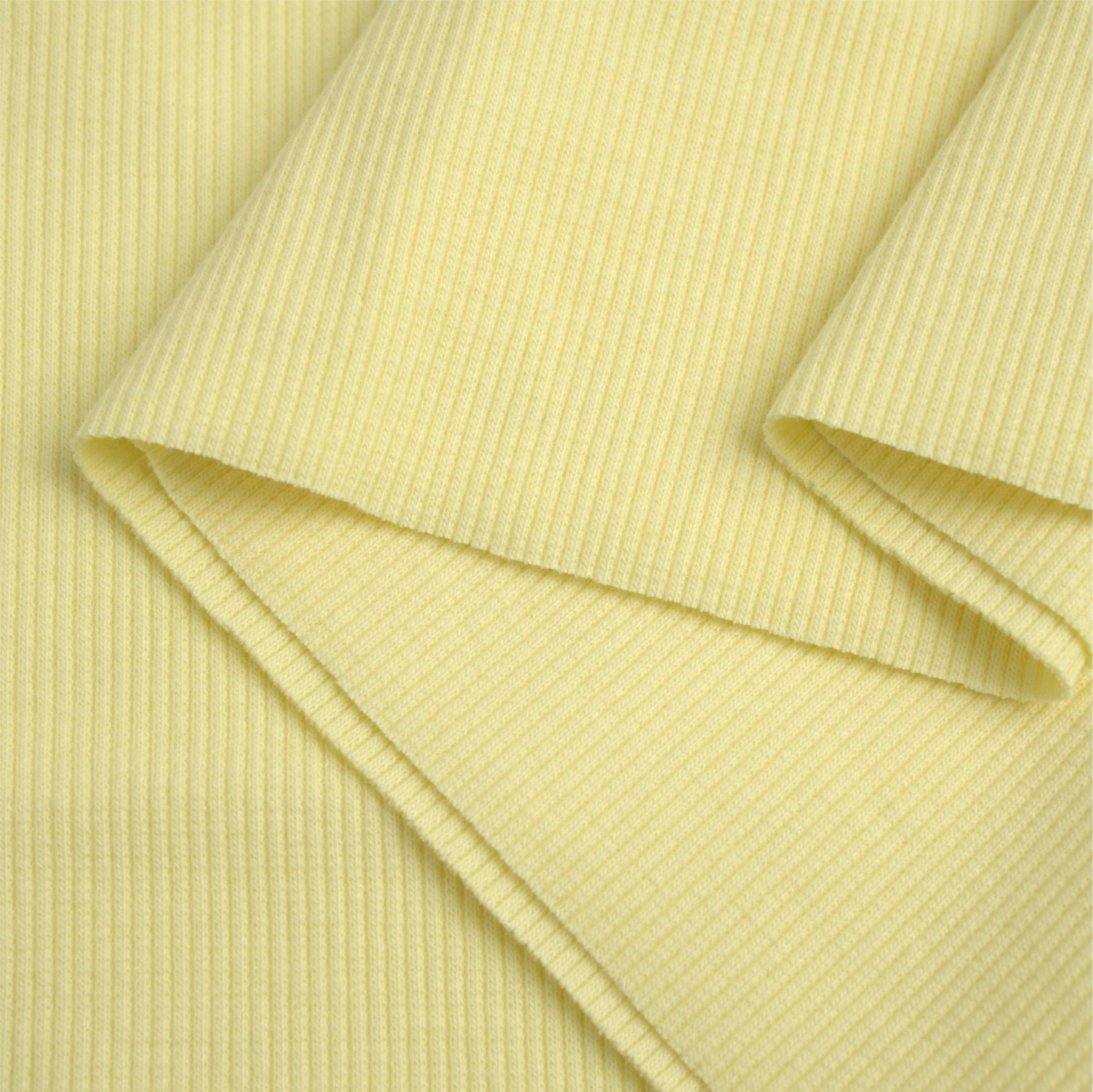 D-173 ŻÓŁTY (BUTTER YELLOW) - Dzianina prążkowana (ściągaczowa)