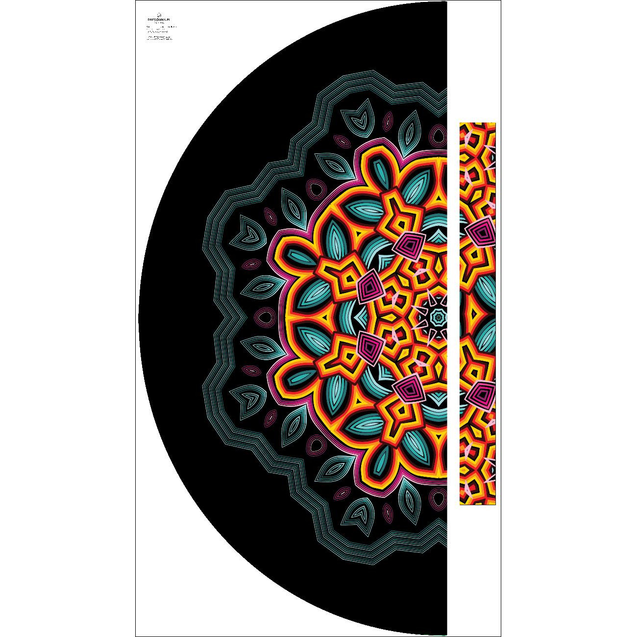COLORFUL  MANDALA - panel na spódnicę "MAXI"