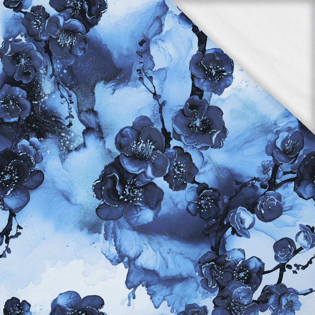 ALCOHOL PASTEL INK wz.7 navy- single jersey z elastanem ITY