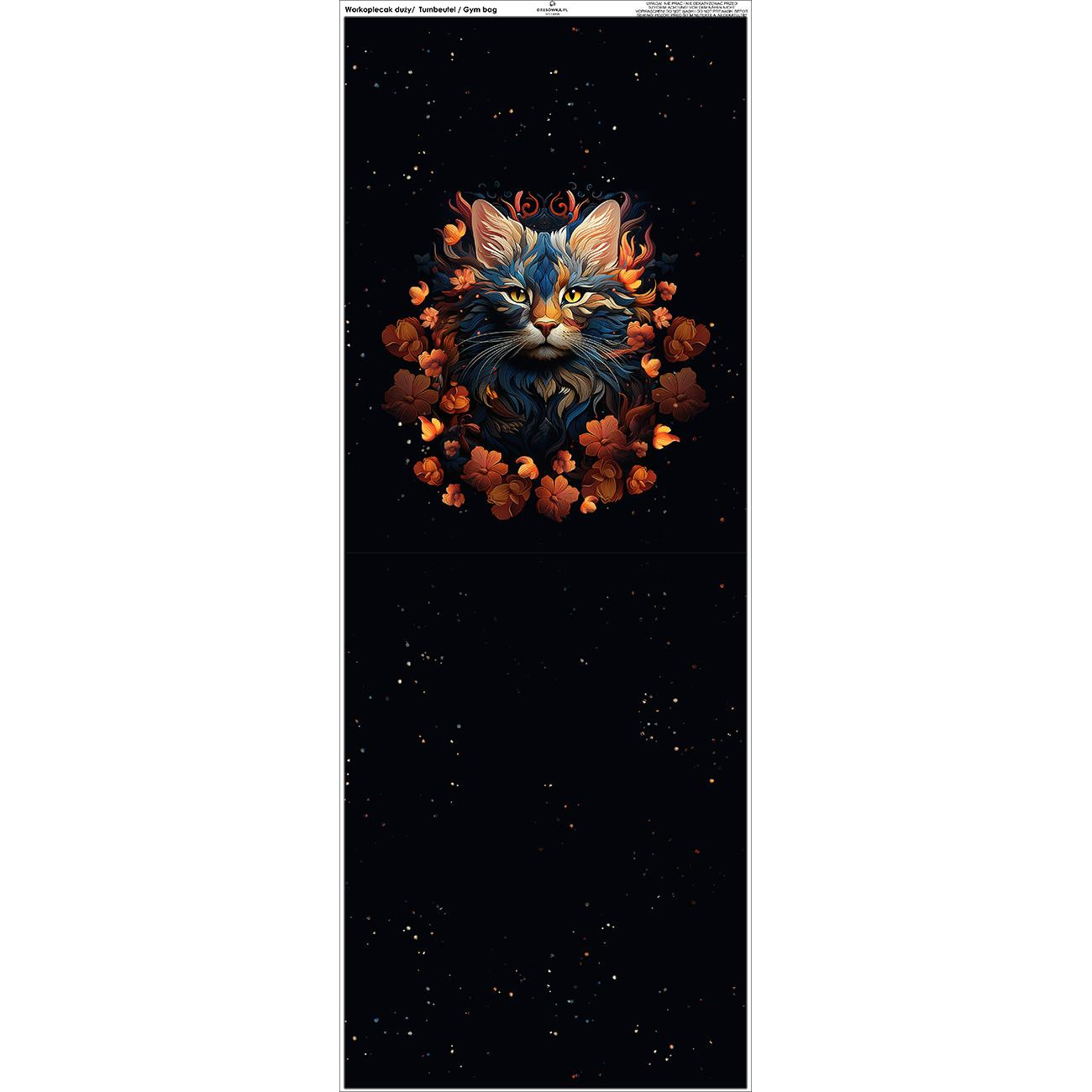 WORKOPLECAK -  ANIMALS MANDALA wz.3 (cat) - zestaw do uszycia