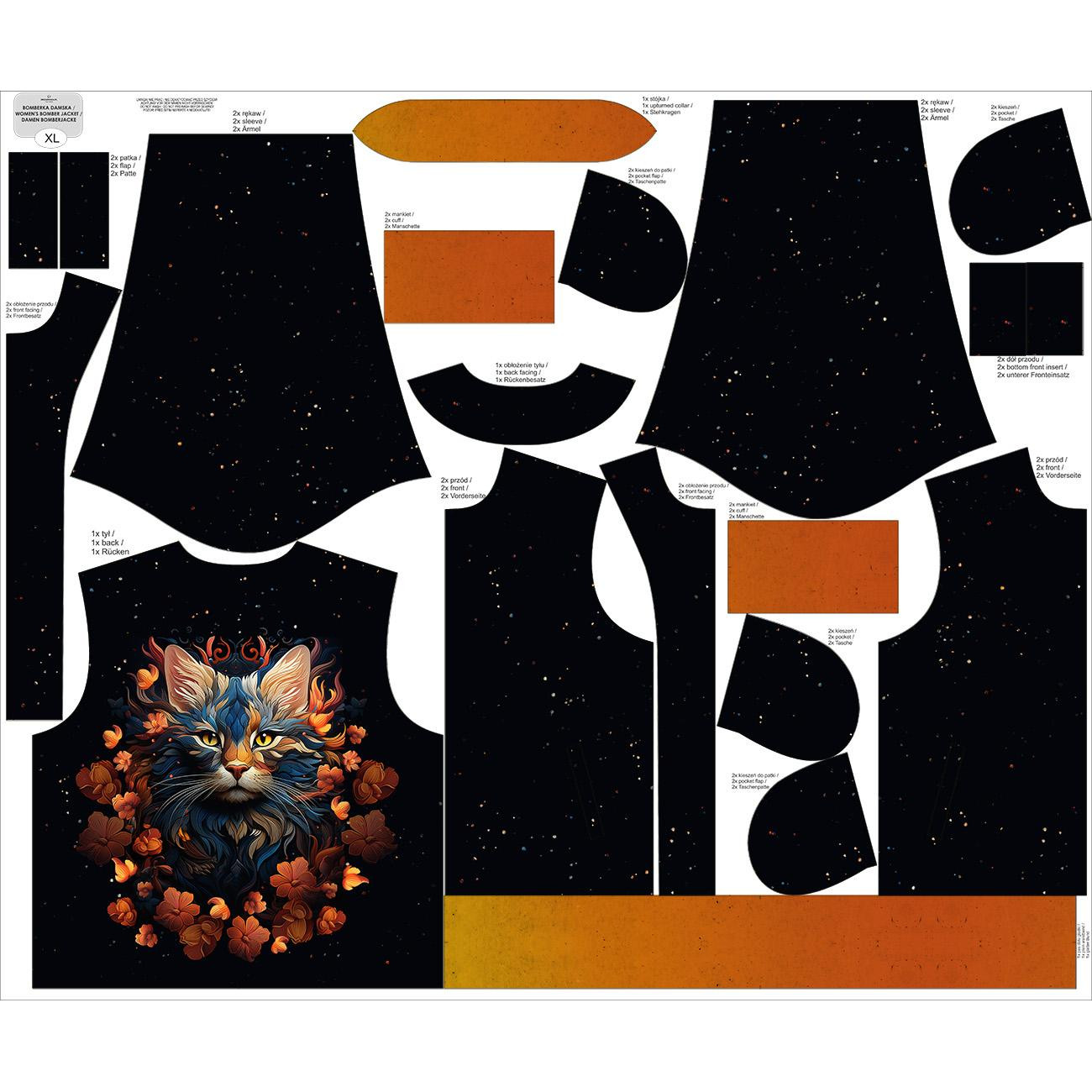 BOMBERKA DAMSKA (KAMA) - Animals mandala wz.3 - zestaw do uszycia