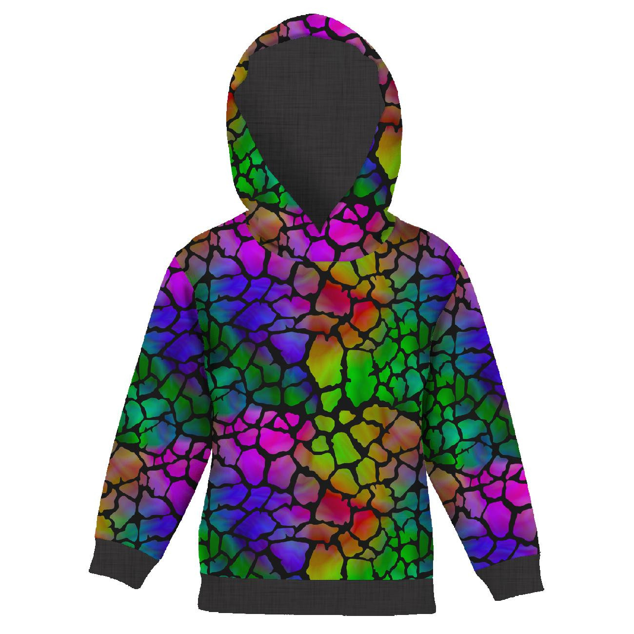 DZIECIĘCA BLUZA Z KAPTUREM (ALEX) - ANIMAL SKIN wz.8  - zestaw do uszycia