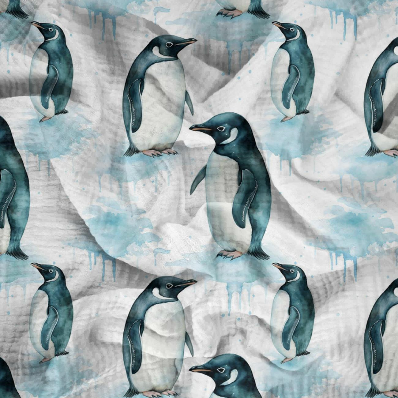 ARCTIC PENGUIN - Muślin bawełniany