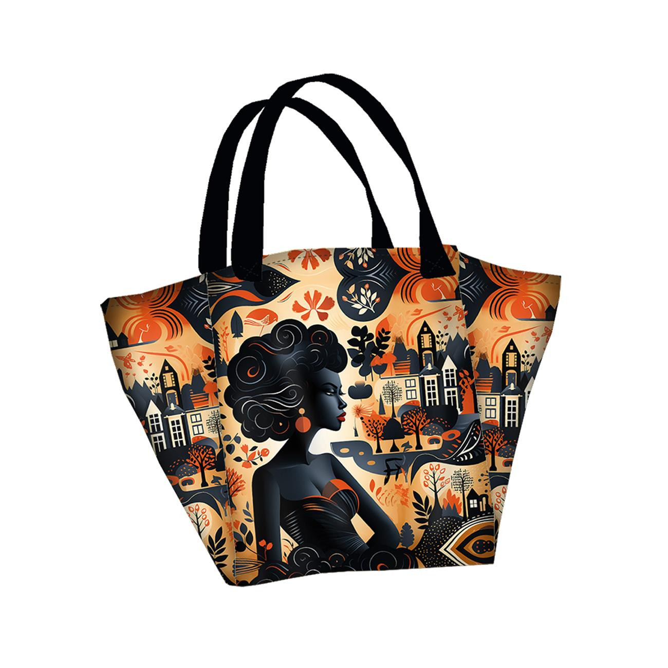 Torba XL z saszetką 2 w 1 - AROUND THE WORLD WZ.19 - zestaw do uszycia