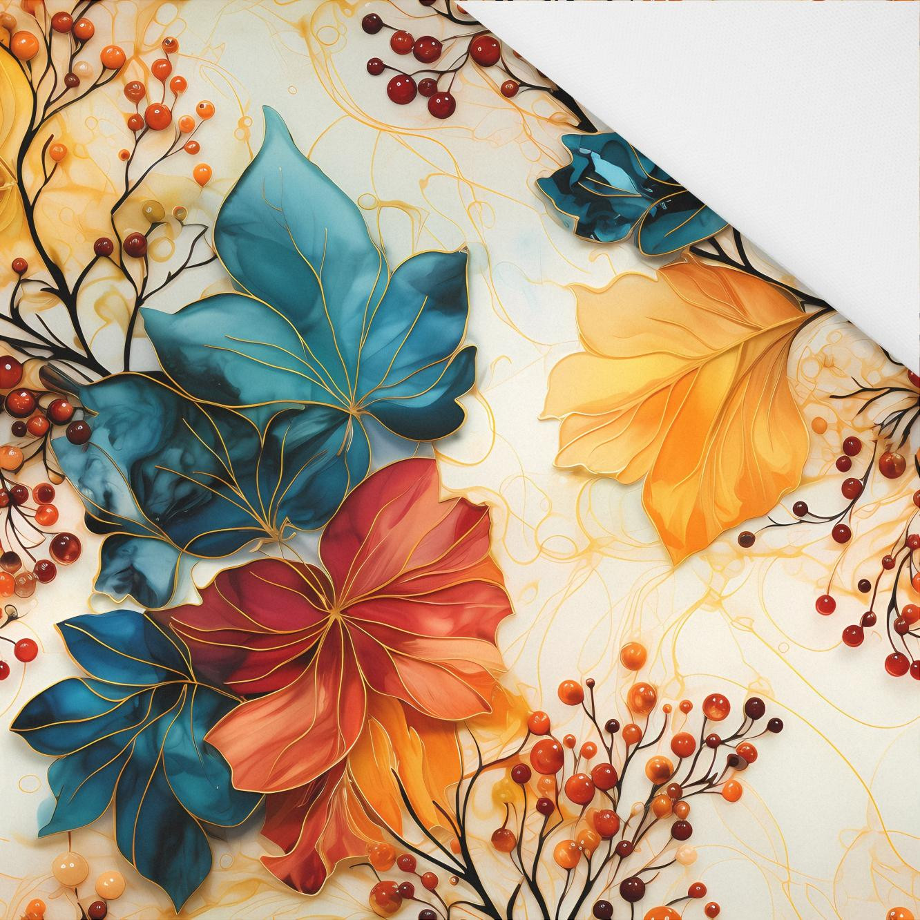 AUTUMN TIME WZ. 7 - Hydrofobowa dzianina drapana 