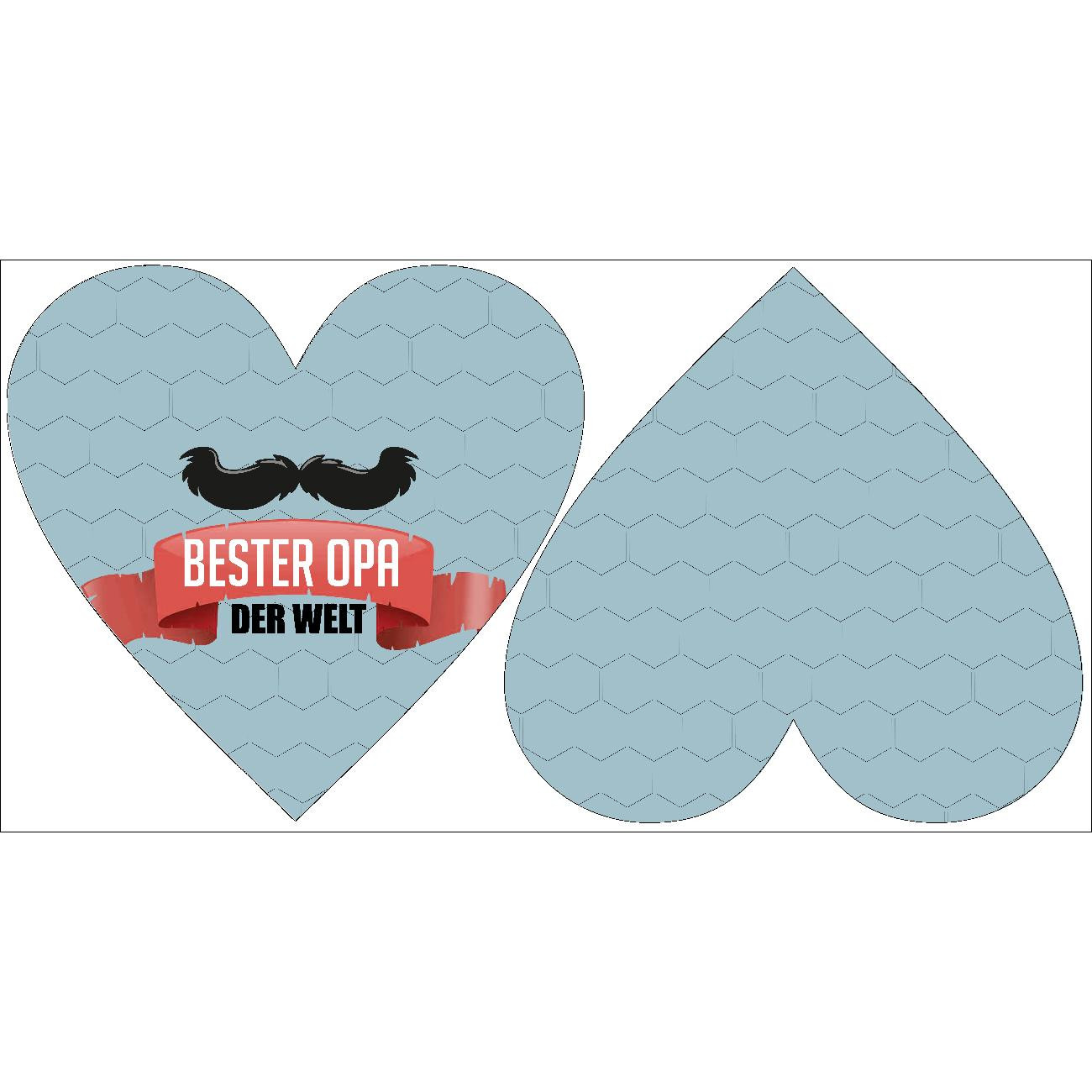 PODUSZKA DEKORACYJNA SERCE - Bester Opa der Welt