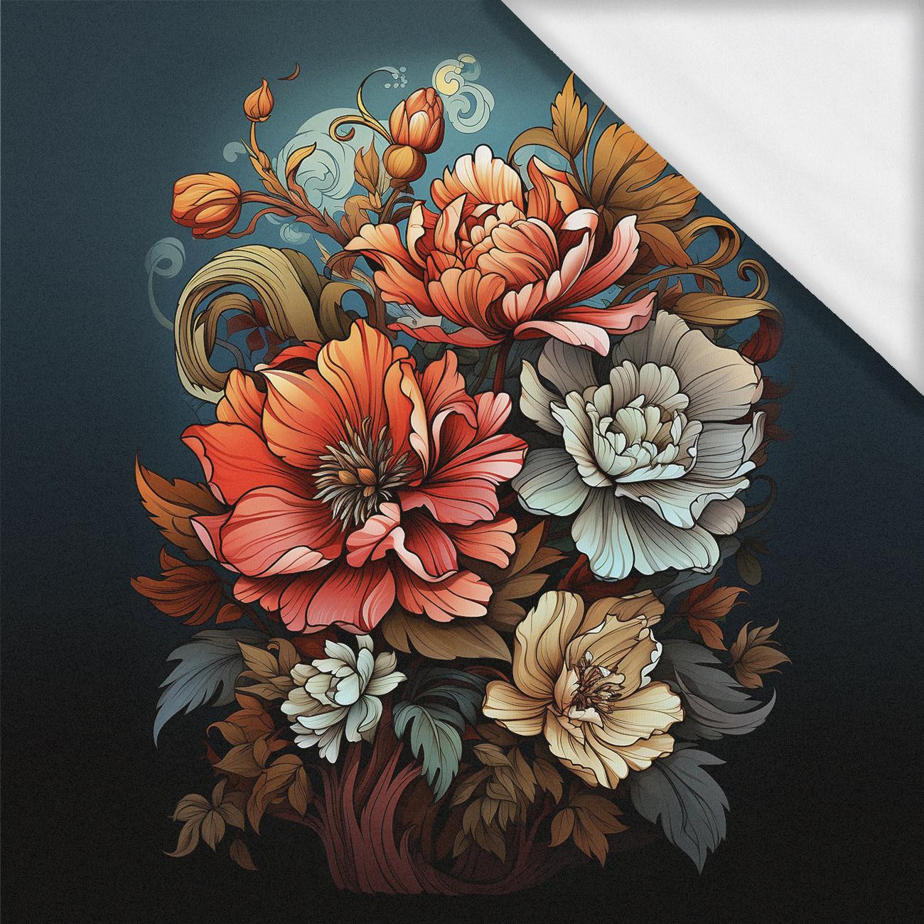 BOUQUET OF FLOWERS WZ.5 - panel (60cm x 50cm)- single jersey z elastanem ITY