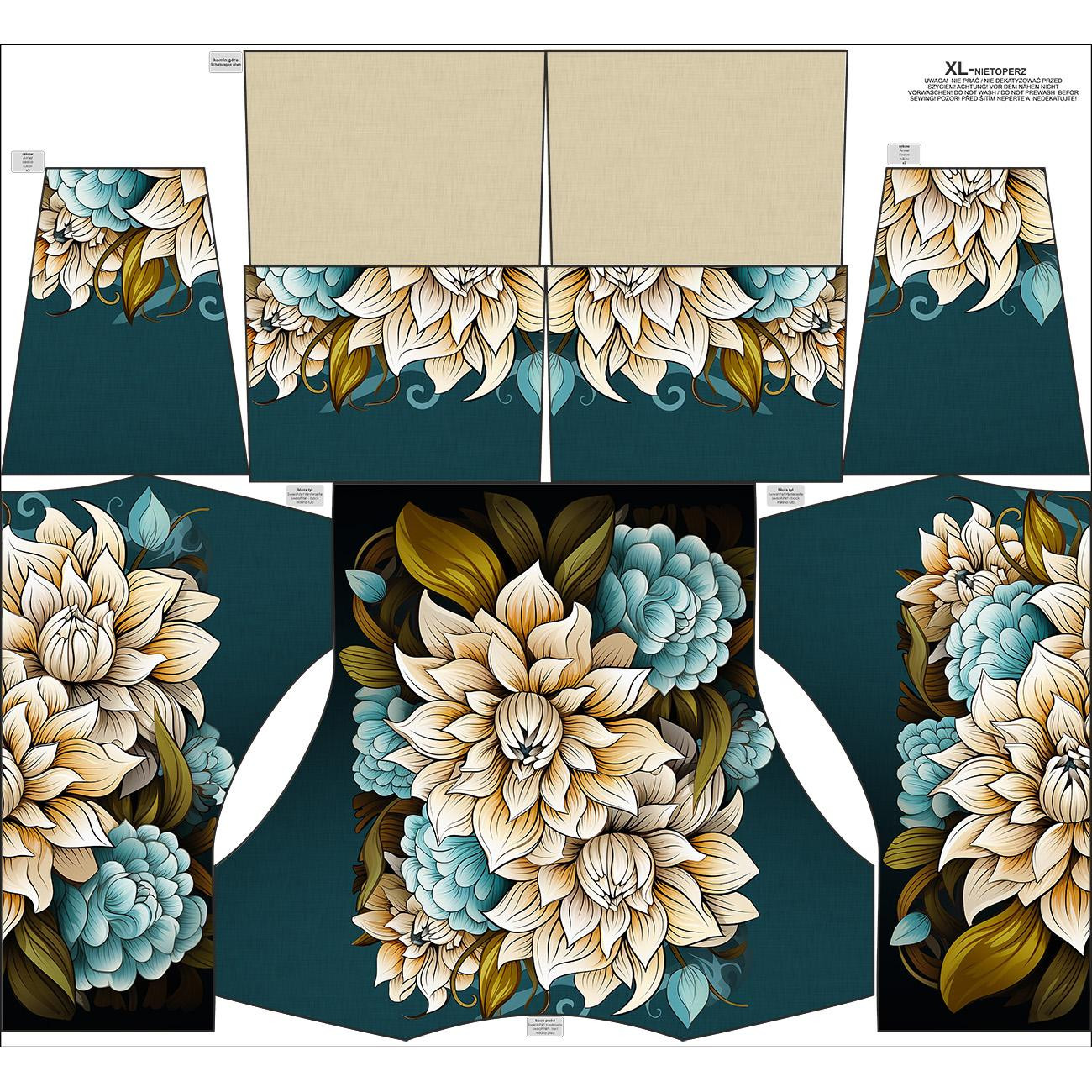 BLUZA NIETOPERZ Z KOMINEM (FURIA) - Bouquet of flowers wz.4 - zestaw do uszycia