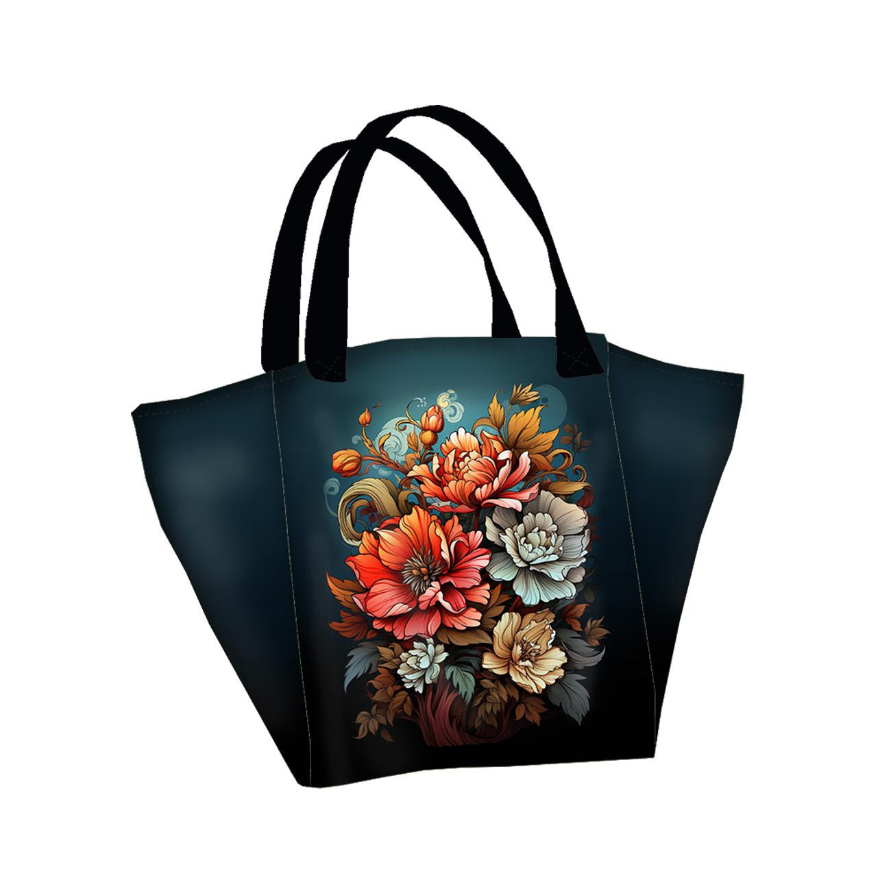 Torba XL z saszetką 2 w 1 - Bouquet of flowers wz.5  - zestaw do uszycia