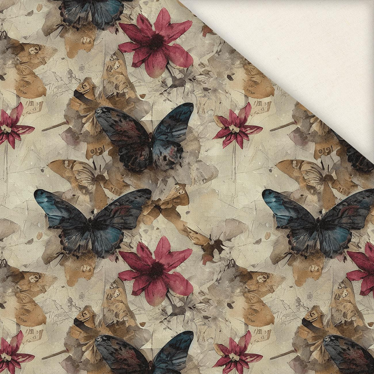 Butterfly & Flowers wz.14- Slub Weave