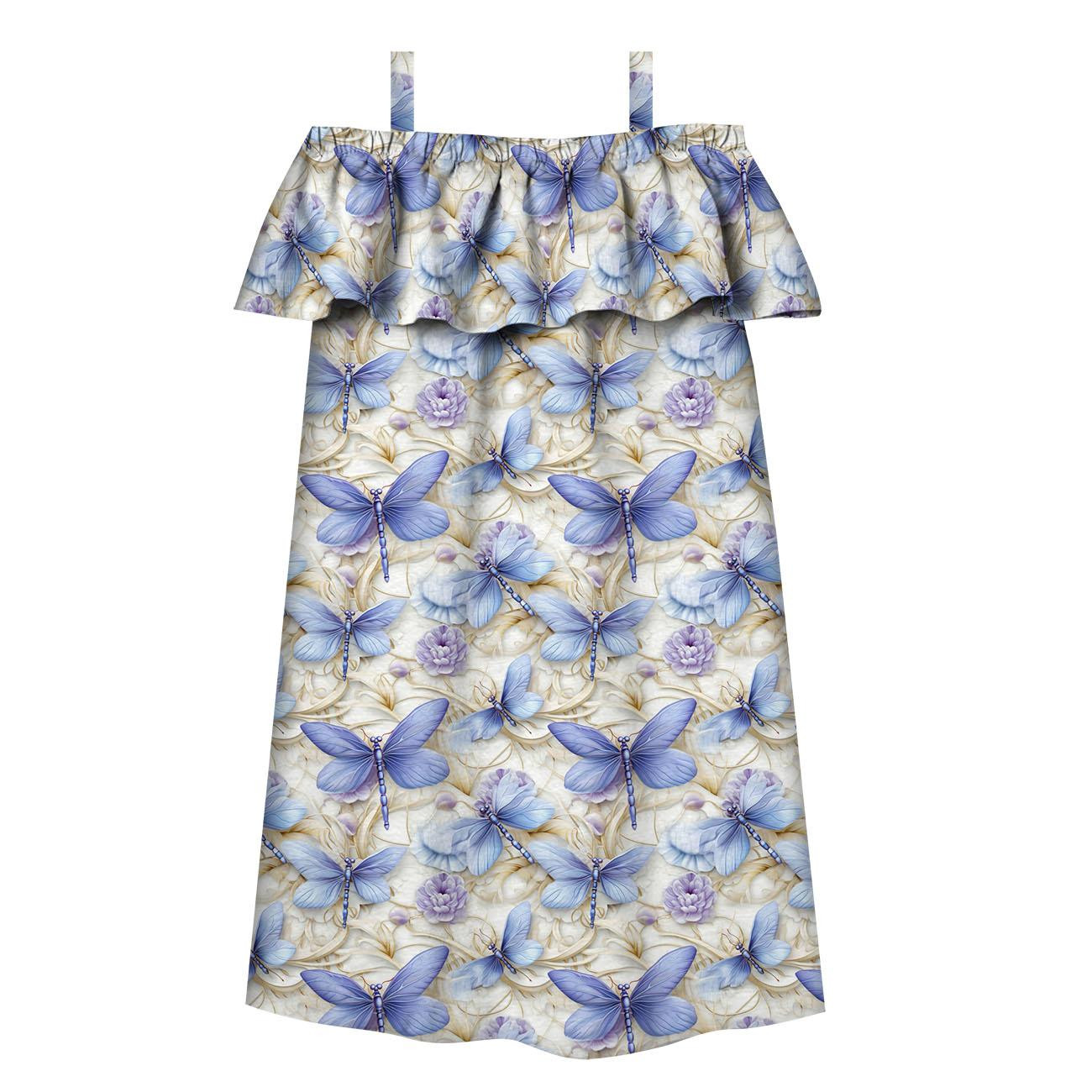 Sukienka hiszpanka (LILI) - Butterfly & Flowers wz.15 - zestaw do uszycia