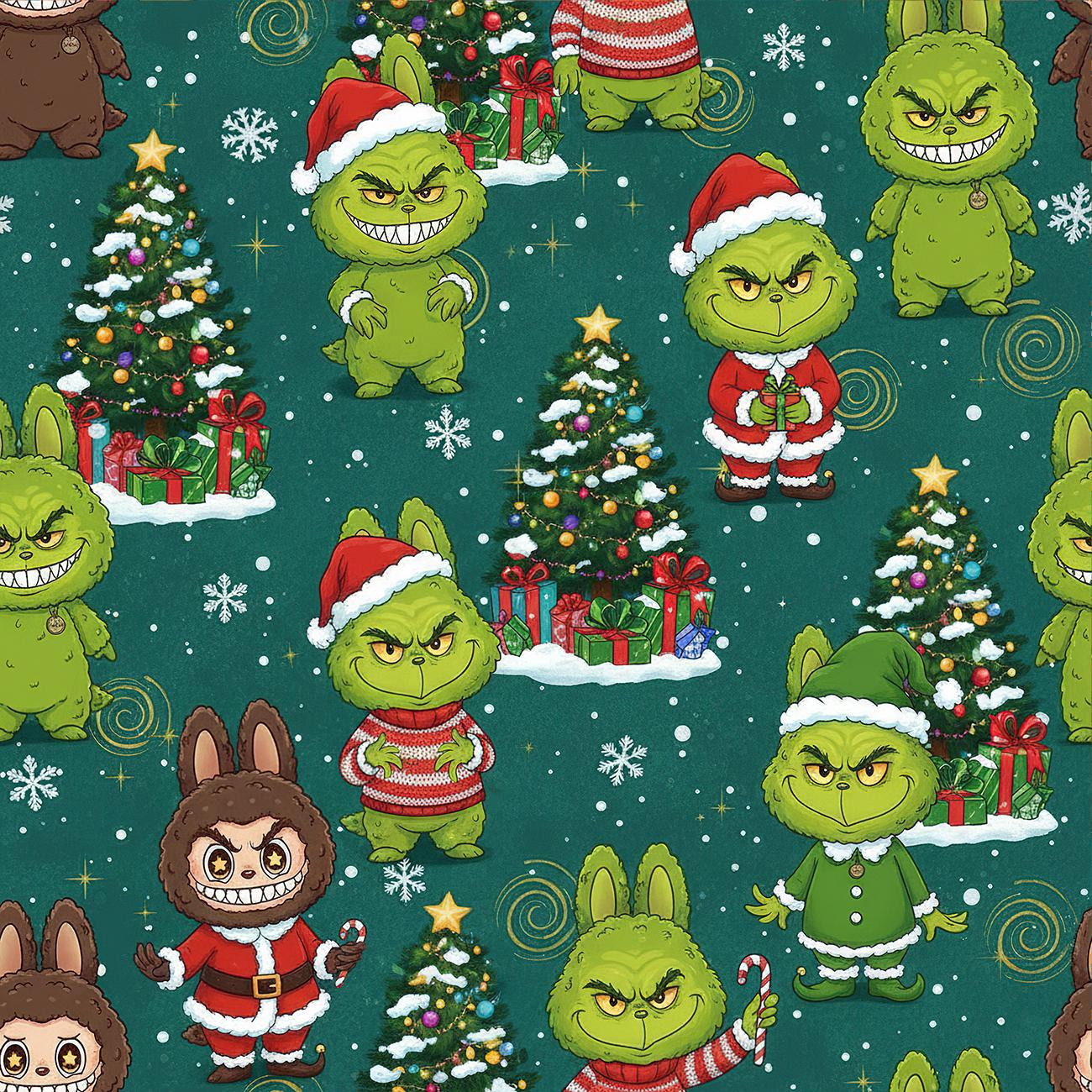 Creepy Cute Christmas WZ.3 - dzianina drapana z elastanem ITY