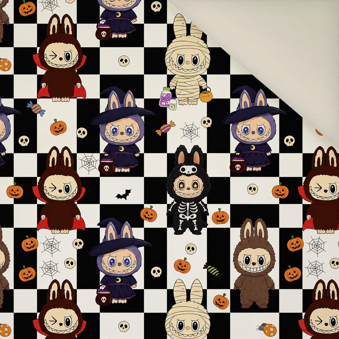 Creepy Cute Halloween WZ.4- Welur tapicerski